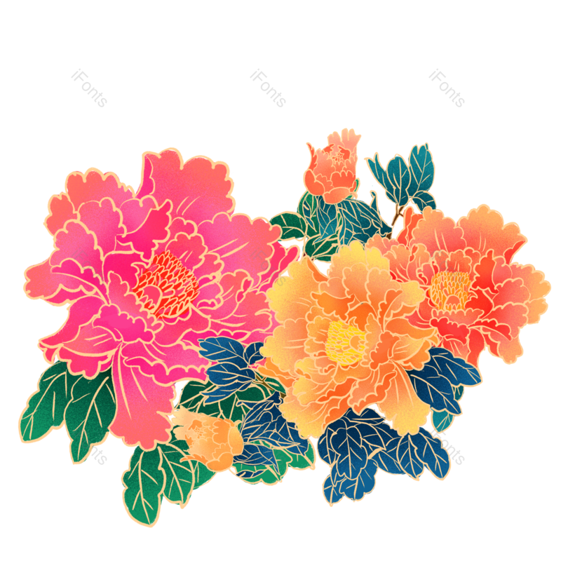 花卉图片,鲜花元素,卡通鲜花PNG,植物素材免抠素材